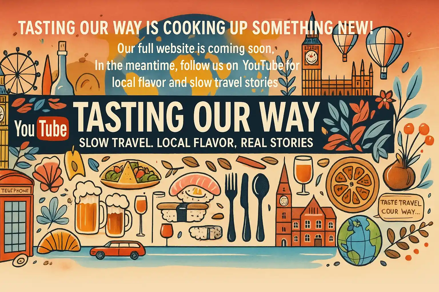 Tasting our Way under construction banner
